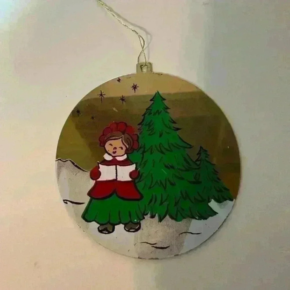 Set of 3 Metal Ornaments - Santa, Angel, Caroler - Picture 5 of 5